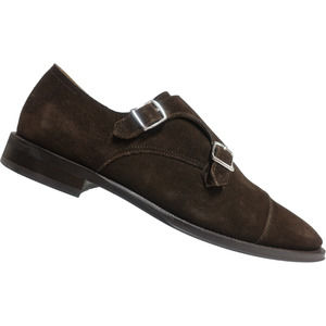 SUIT SUPPLY Italy Brown $300 Suede Double Monk Strap Loafers 8.5US/7.5UK/41.4EU